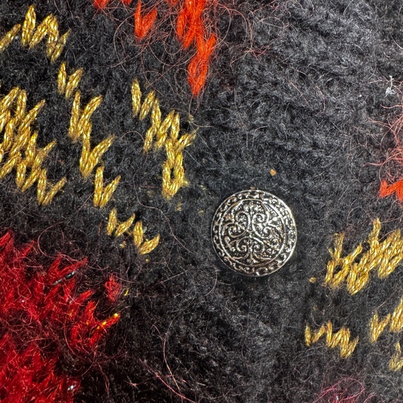 Alison H Cardigan Sweater Womens Size Small Multicolor Mohair Wool Grandmacore - Picture 5 of 8